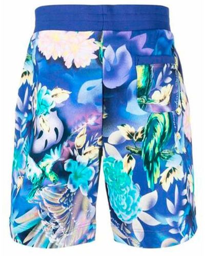Moschino Blue Shorts With Tropical Print – S, Blue