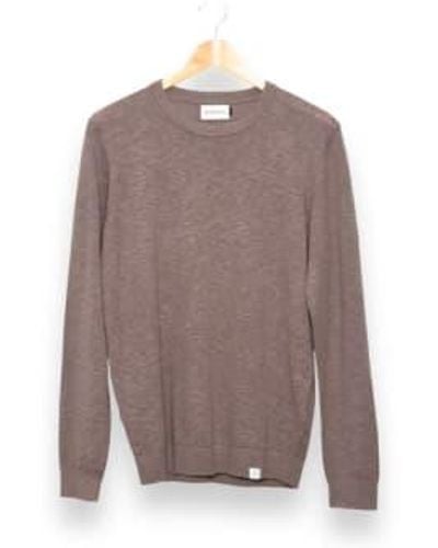 NOWADAYS Linen Crew Sweater Lentil Xl - Brown