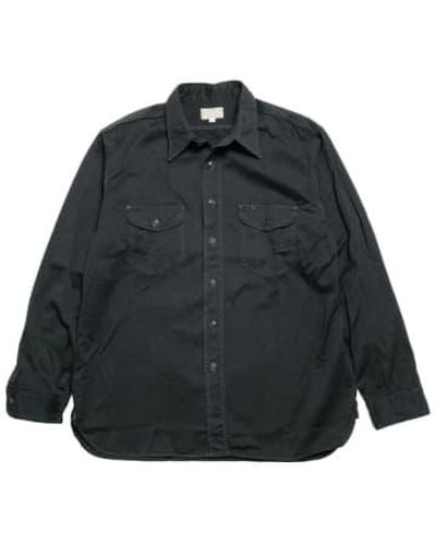 Buzz Rickson's Herringbone Work Shirt Xl - Black