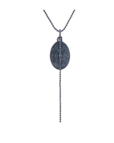 WDTS Oxidised Icon Necklace - Blue