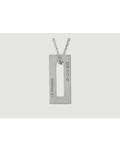 Le Gramme Medal Necklace 1 5 G Brushed - White