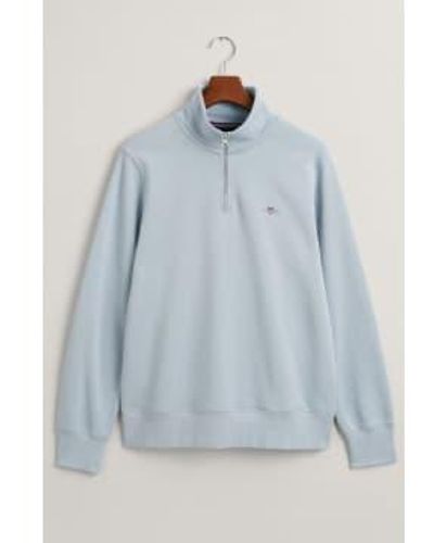 GANT Half Zip Sweatshirt In Dove 2008005 474 - Blu