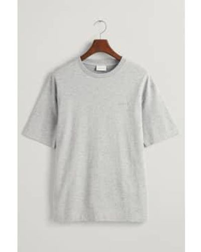 GANT Icon t-shirt en mélange gris