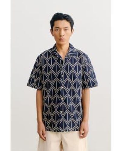 A Kind Of Guise Gioia Shirt Triangle Of Summer M - Blue
