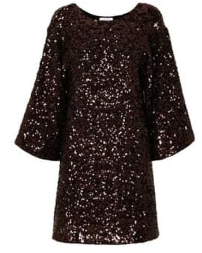 SELECTED Mallie Ss Sequin Dress Java - Nero