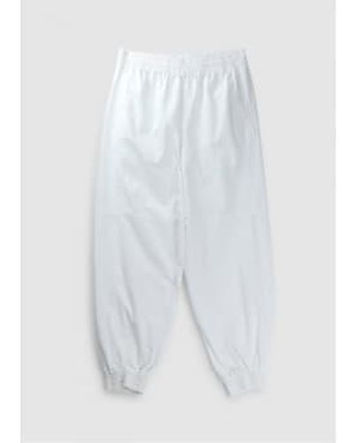 Lacoste Pantalon de survêtement en nylon léger en blanc