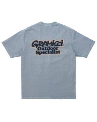 Gramicci Outdoor Specialist T Shirt Slate Pigment - Blu