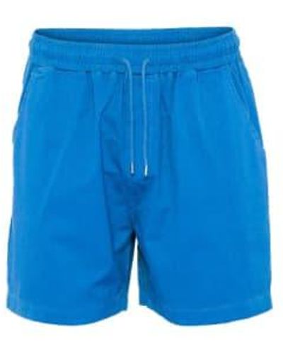 COLORFUL STANDARD Pantalones cortos sarga orgánica pacífico azul