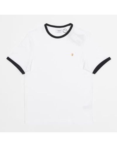 Farah Camiseta algodón orgánico groves ringer - Blanco