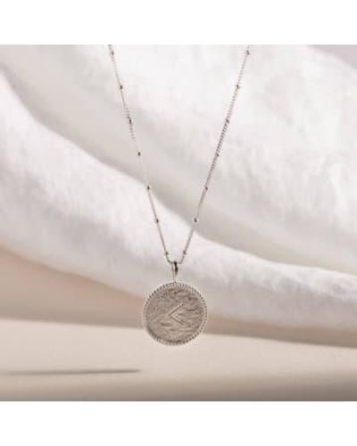 Claire Hill Designs Kind Silver Charm Necklace 40cm + 2.5cm Extenders - White