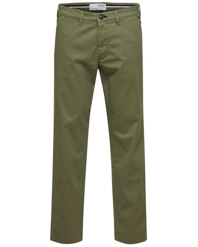 SELECTED Pantalon Chino Ajuste Vert Lichen - Verde