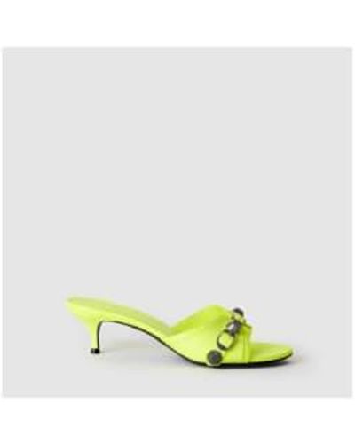 Balenciaga Gelbe cagole-sandalen damen