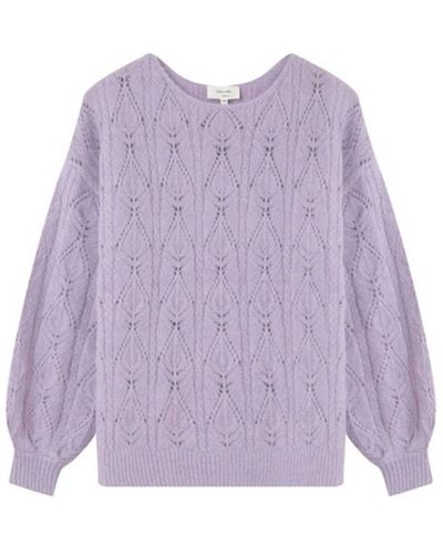 Grace & Mila Lavender Openwork Sweater - Purple