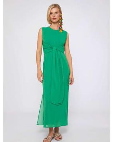 Vilagallo Tamara Dress Chiffon Uk 10 - Green