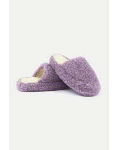 Yoko Wool Lilly half slippers - Violet