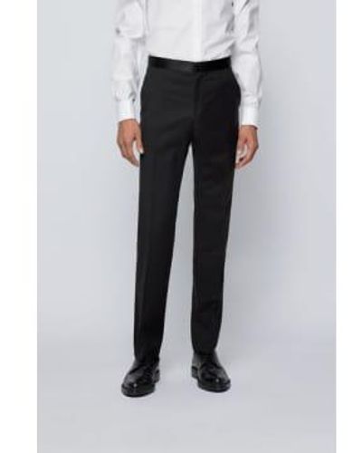 BOSS Virgin Wool Suit Regular Fit Trouser 52 - Black