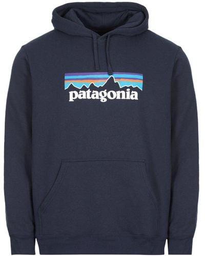 Patagonia P-6 Logo Uprisal Hoodie - Blue