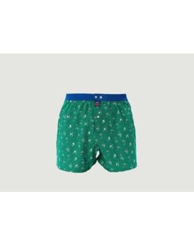 McAlson Cotton Boxer Shorts With Fancy Pattern Xl - Green