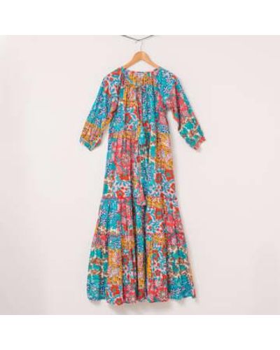 Dream Enerson Dress Block Patch Multi - Blu