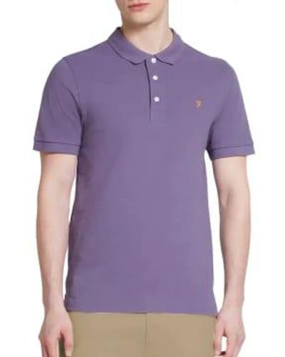 Farah Blanes Polo Shirt Slate S - Purple