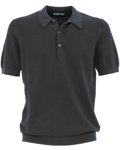 Circolo 1901 Cn3987 Dotted Stitch Knitted Polo Shirt - Black