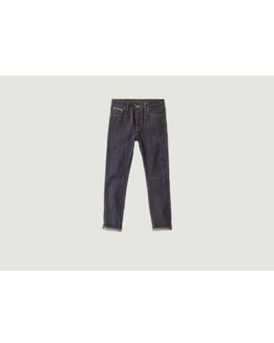 Nudie Jeans Vaqueros Dry Selvage Steady Eddie II - Azul