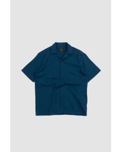 Portuguese Flannel Message Shirt /green Xs - Blue