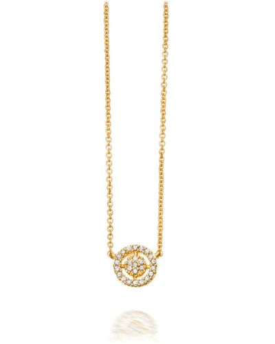 Astley Clarke Collar colgante aura icono oro sólido - Metálico