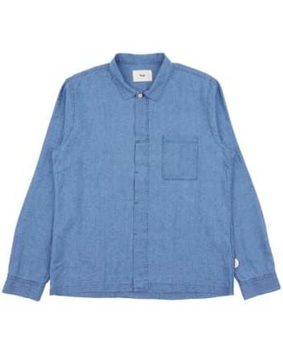 Folk Patch -hemd -leicht - -waffel - Blau