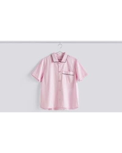 Hay Outline Pajama S/s Shirt-m/l-soft M/l - Pink