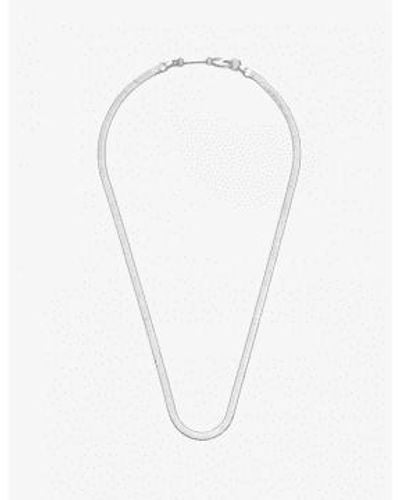 Estella Bartlett Herringbone Chain Necklace - Bianco