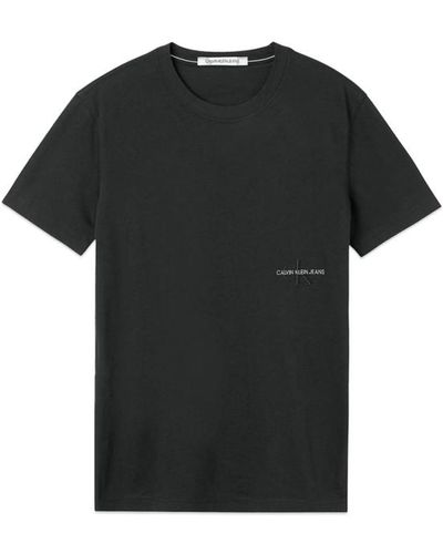 Calvin Klein Off Placed Iconic T Shirt Black - Multicolore