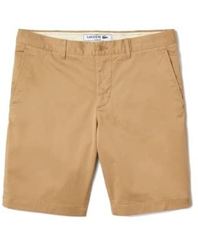 Lacoste Slim Fit Stretch Cotton Bermuda Shorts beige - Natur