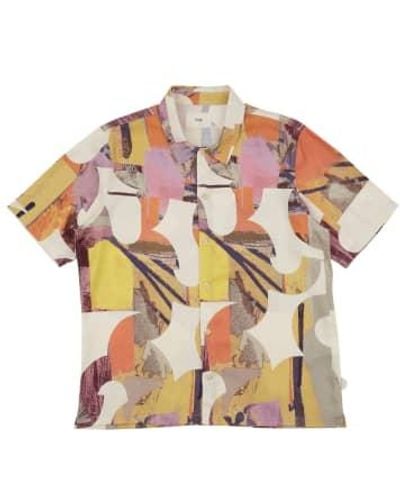 Folk Gabe Shirt Cutout Print Medium - Pink