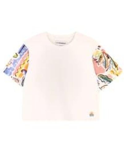 L.F.Markey Lf Markey Selby Top With Printed Sleeves 10 - Pink