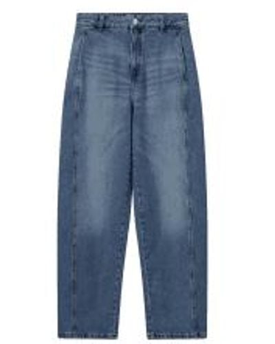 Mos Mosh Barrel Mom Jeans W25 - Blue