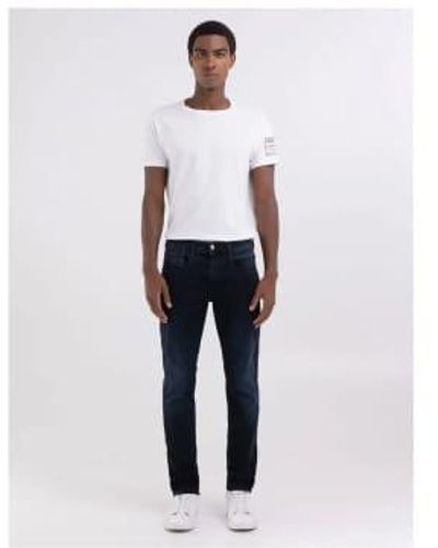 Replay Slim Fit Anbass Jeans - Weiß