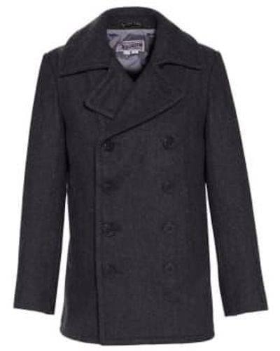 Schott Nyc Nyc Slim Fit Peacoat Made - Blue