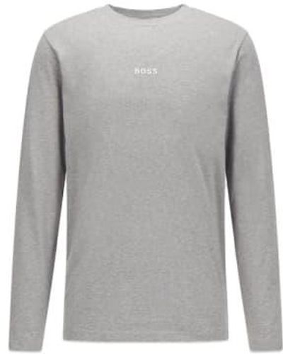 BOSS Tchark 1 Long Sleeve T Shirt - Grigio