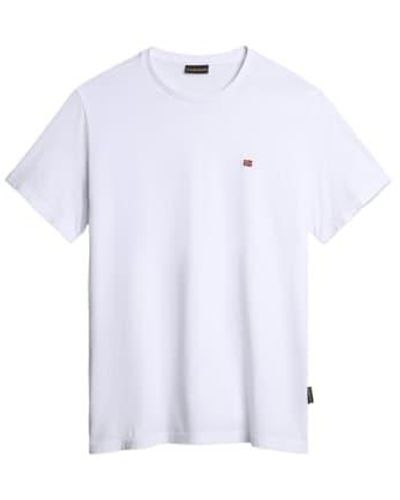 Napapijri Salis Norwegian Flag T Shirt - Bianco
