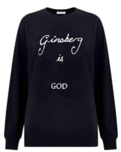 Bella Freud Ginsberg Is God Ls T Shirt - Blu