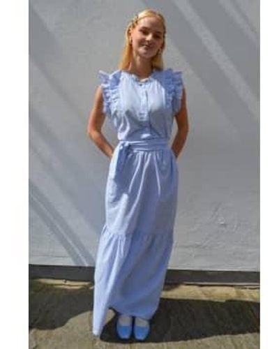 Lolly's Laundry Harriet Stripe Maxi -Kleid - Blau