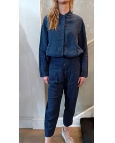 Transit Linen Trousers 0 / Navy Female - Blue