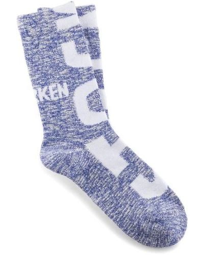 Birkenstock Deep Ultramarine Cotton Slub Logo Socks - Blue