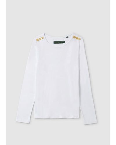 Holland Cooper Long Sleeve Crew Neck T-shirt - White