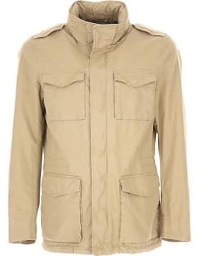 Herno Washed Cotton Field Jacket Beige - Neutro