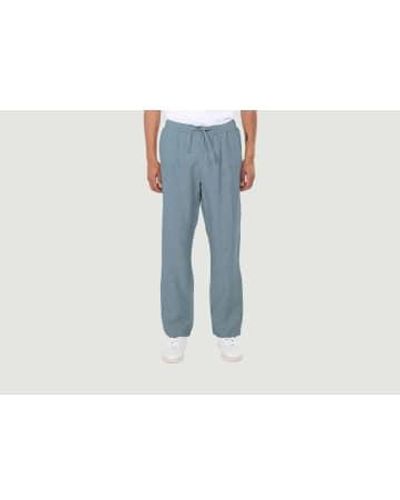 Knowledge Cotton Loose Trousers S - Blue