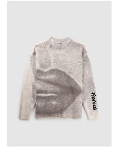 Fiorucci S Lips Print Sweater - White