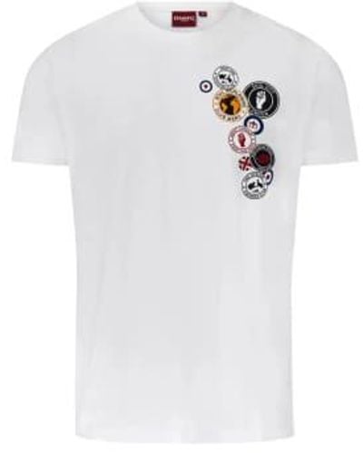 Merc London Naunton Pin Badge T-shirt M - White
