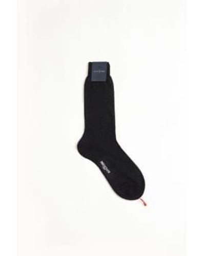 Bresciani Blend Short Socks Bluebandiera - Nero